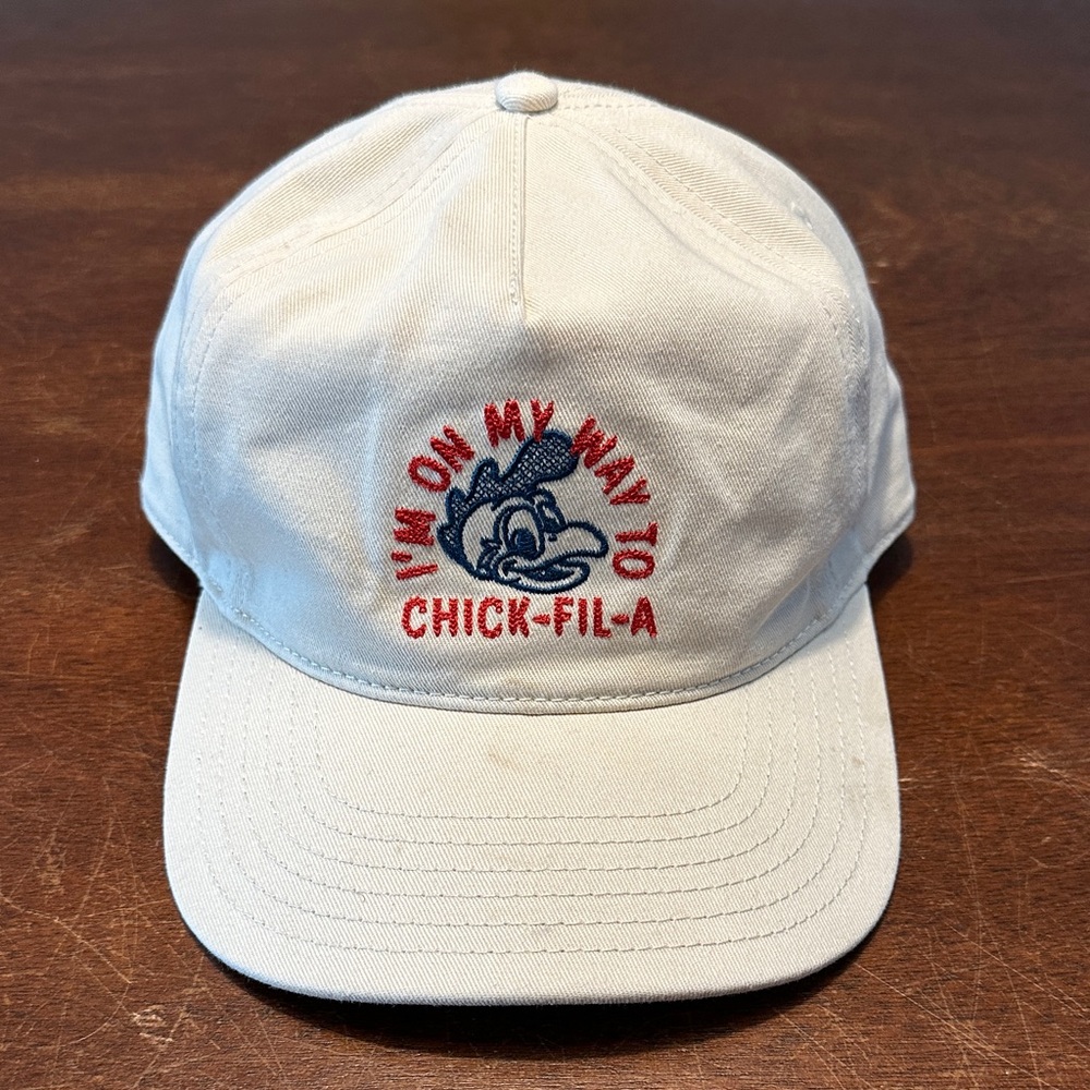 White I’m On My Way To Chick-Fil-A Embroidered Cap